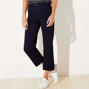 2/$25 🧡 Loft Slim Wide Leg Ankle Pants 10 Navy